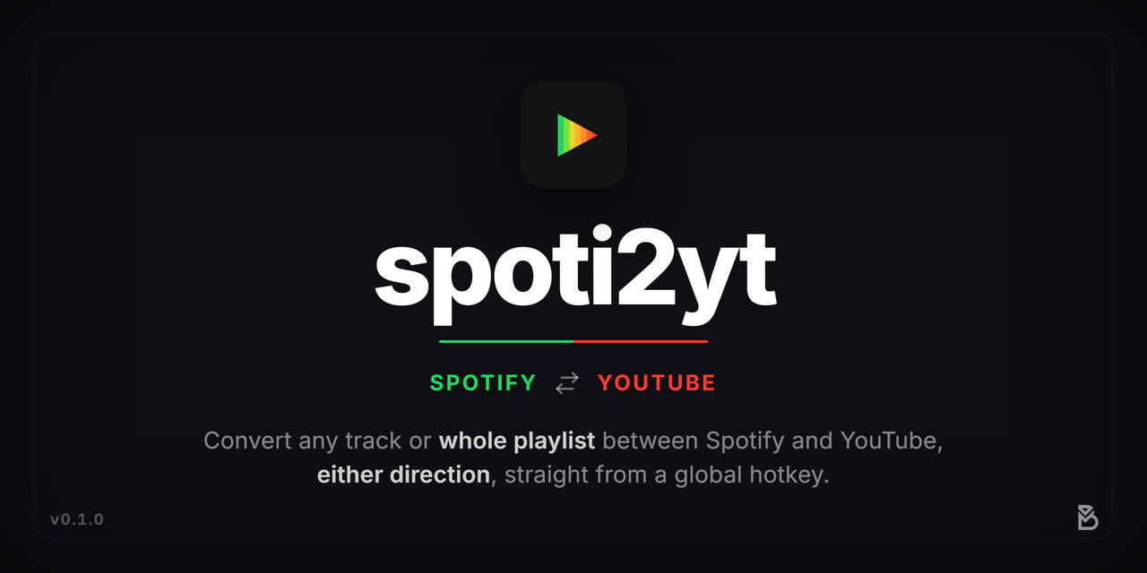 spoti2yt / bidirectional Spotify and YouTube converter